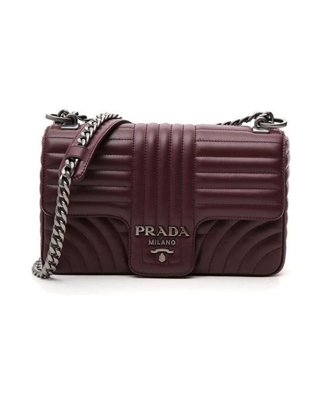 prada shoulder bag purple|Prada diagramme leather shoulder bag.